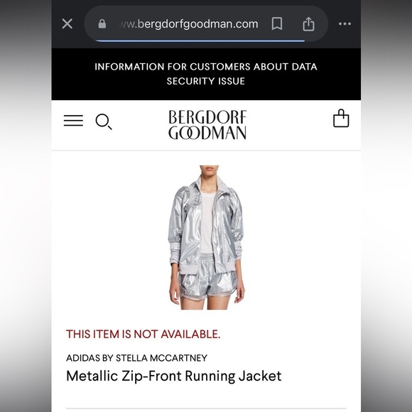 Stella McCartney x Adidas Metallic Zip front running bomber jacket - Picture 3 of 15